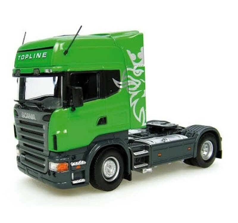5-5694 scania r580 topline truck green light colour kts maskiner universal hobbies